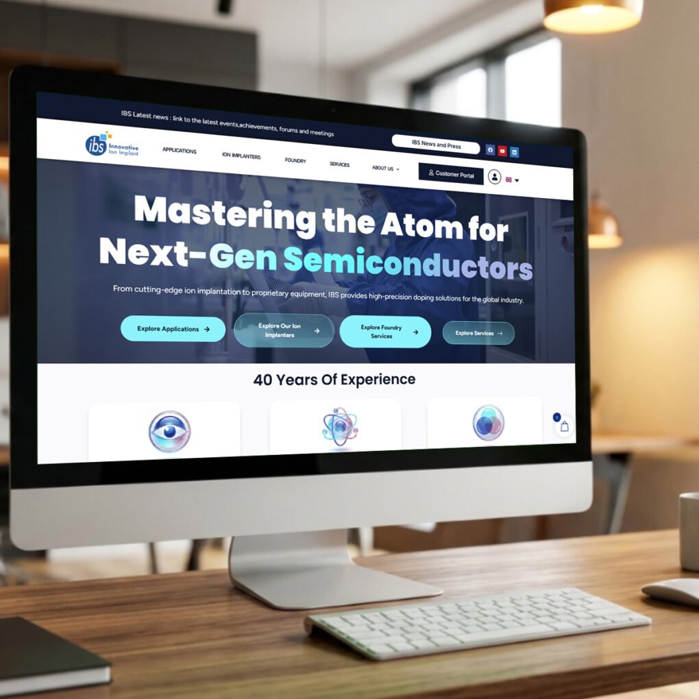 Site web international Ion Beam Services — refonte Super3 Studio
