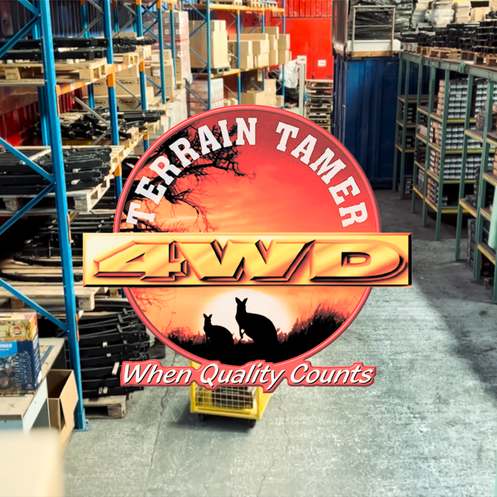 Terrain Tamer Title on a warehouse background